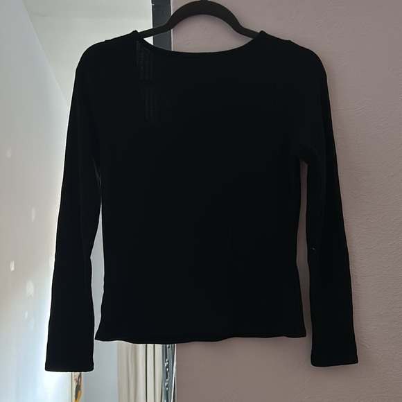 madewell black long sleeve top - Picture 4 of 5